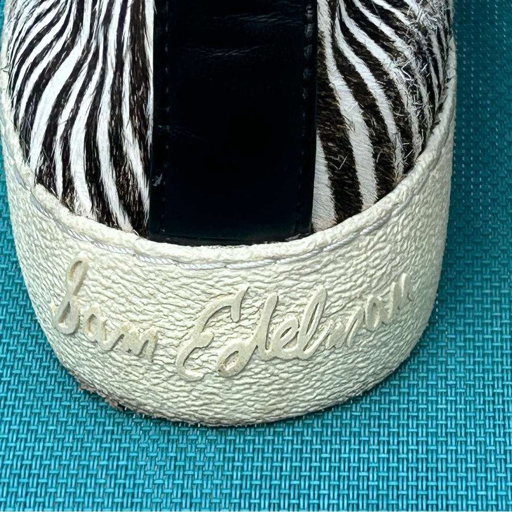 Sam Edelman Becker Brown Zebra Print Leather SlipOn Loafers Size 10.5 US / 42 EU - Picture 6 of 9